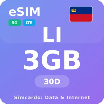 SIM karta Lichtenštejnsko Mobilní Internet - eSIM 3GB 30 dní datová SIM karta