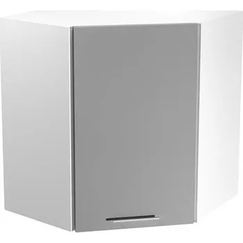 Nábytek Horní rohová skříňka MARCIE GN-60/72, dvířka: sv.šedý lesk + vyzvednutí ZDARMA