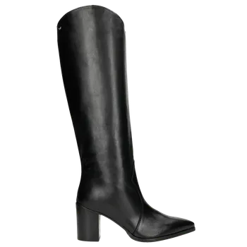 Dámské kozačky Černé Kožené Kovbojské Boty Wojas 7105451 39