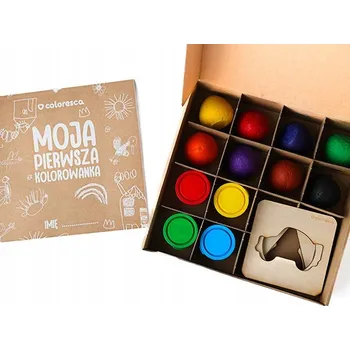 kreativní sada Coloresca Sada pro batolata 1+ BARVY PASTELKY ŠABLONY