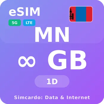 SIM karta Mongolsko Neomezený Mobilní Internet - eSIM 1 dní datová SIM karta (esims_ULE_1D_ML_V2)