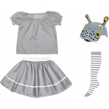 Karnevalový kostým KOSTÝM HROCH ČEPICE SUKNĚ HROŠÍK 134-140