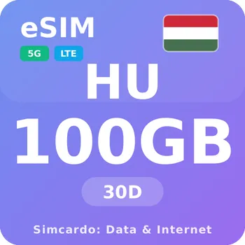 SIM karta Maďarsko Mobilní Internet - eSIM 100GB 30 dní datová SIM karta