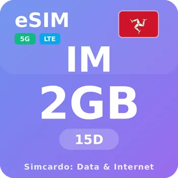 SIM karta Ostrov Man Mobilní Internet - eSIM 2GB 15 dní datová SIM karta