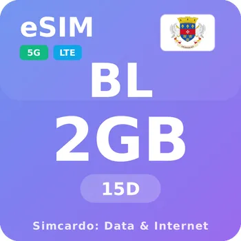SIM karta Svatý Bartoloměj Mobilní Internet - eSIM 2GB 15 dní datová SIM karta