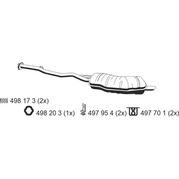 Tlumič výfuku Zadní tlumič výfuku ERNST 283069