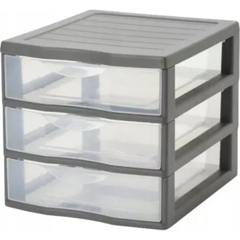 Úložný box Krabička na hračky Rozz 26 x 26 cm, odstíny šedé