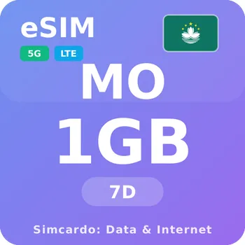 SIM karta Macao Mobilní Internet - eSIM 1GB 7 dní datová SIM karta