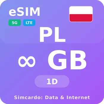 SIM karta Polsko Neomezený Mobilní Internet - eSIM 1 dní datová SIM karta (esims_ULP_1D_PK_V2)