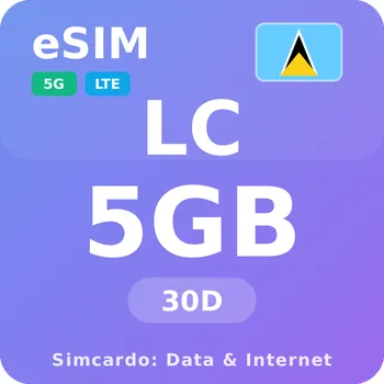SIM karta Svatá Lucie Mobilní Internet - eSIM 5GB 30 dní datová SIM karta