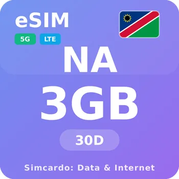 SIM karta Namibie Mobilní Internet - eSIM 3GB 30 dní datová SIM karta