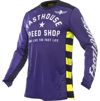 Moto dres Fasthouse Youth A/C Grindhouse Originals Jersey Purple Black Velikost: YXS 2814-3420