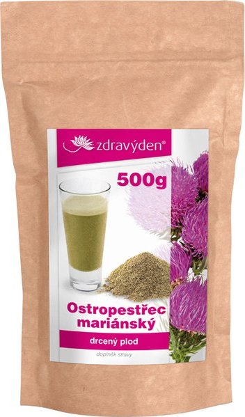 Ostropestřec mariánský, světlý, drcený plod 500g