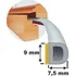 Těsnění do okna a dveří Těsnění profil D bílé 9 x 7,5 mm x 100 m