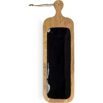 Servírovací deska BLACKET 50,7x14 cm černá/hnědá