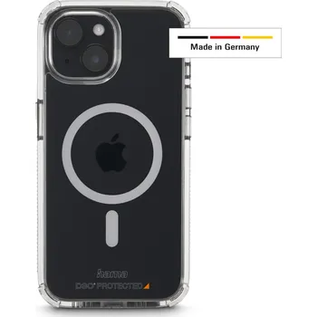 Pouzdro na mobilní telefon Hama Extreme Protect MagCase, kryt pro Apple iPhone 15, magnetický, D3O, nežloutne, průhledný