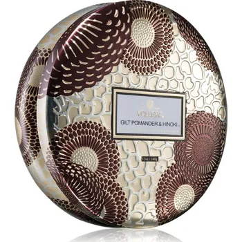Svíčka VOLUSPA Japonica Holiday Gilt Pomander & Hinoki vonná svíčka v plechovce 297 g