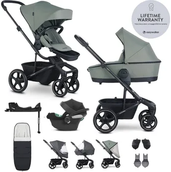 Kočárek pro psa EASYWALKER SET Kočárek 4v1 Harvey⁵ Agave Green XXL RWS + CYBEX Aton B2 i-Size + základna