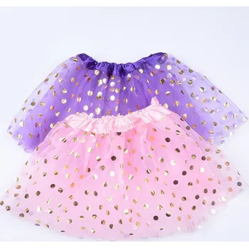 Dívčí sukně Karnevalová taneční dívčí Tutu sukýnka tečkovaná - více barev Fialová