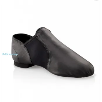 Dámské polobotky Kožené ohebné taneční boty s nízkým podpatkem Jazz - Černé 36