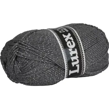 Příze Příze Lurex NGM 908 G tmavě šedá se stříbrem