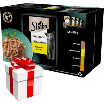 Krmivo pro kočku Sheba Select Slices in jelle drůbeží 12 x 85 g kapsa kuře, krůta, kachna, drůbe SLEVA + překvapení pro kočku ZDARMA