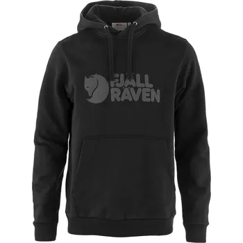 Pánská móda mikina pánská FJÄLLRÄVEN Fjällräven Logo Hoodie M Black - XS