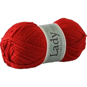 Příze Příze Lady de luxe 933 červená