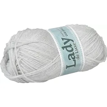 Galanterie Příze Lady de luxe 906 světle šedá