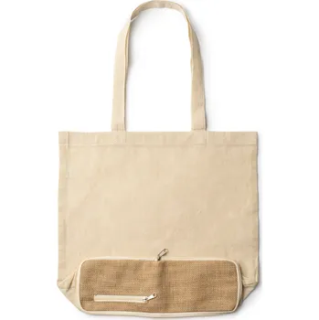 Textilní skládací taška, JUTOVÉ DNO, bavlněná, 35x10x39cm, 1 kus