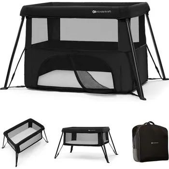 Cestovní polštářek KINDERKRAFT Postieľka cestovná Cami Black