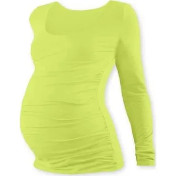 Těhotenské tričko Johanka, dlouhý rukáv, světle zelené S/M