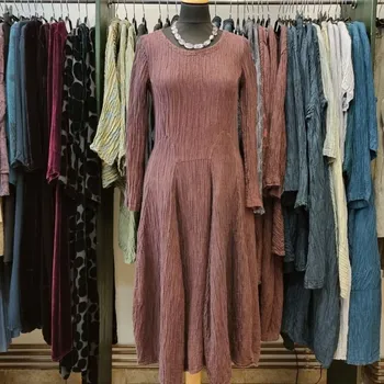 Dámské šaty Šaty dlouhý rikáv, vinová barva