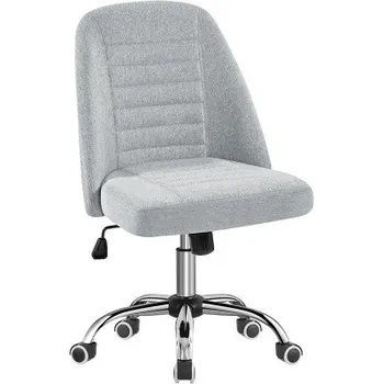 YAHEETECH Kancelářská židle 593109 light gray, bez područek, otočná šedá
