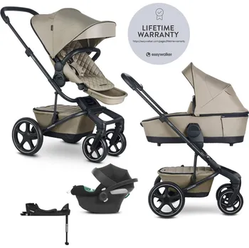 Kočárek pro psa EASYWALKER SET Kočárek 4v1 Harvey⁵ Premium 2v1 Pearl Taupe LITE RWS + CYBEX Aton B2 i-Size + základn