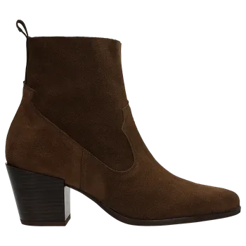 Dámská obuv Nízké Kovbojky Čokoládové Z Velurové Štípanky Wojas 5514862 40