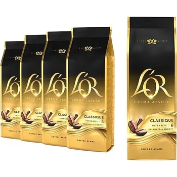 Káva L'OR KARTON 4x Crema Absolut CLASSIQUE 500g zrnková káva