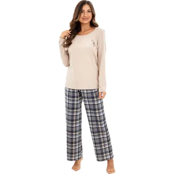 Dámská móda Dámské pyžamo REGINA 743 béžová S 0