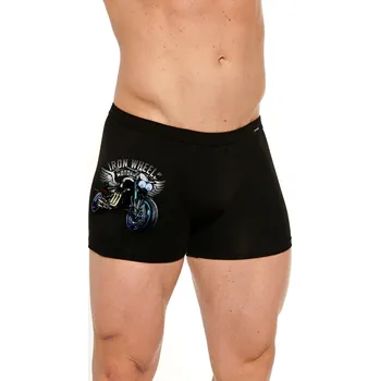 Boxerky Cornette boxerky tatoo 280/215 Iron - černá, XXL (Kvalitní pánské veselé boxerky s obrázkem Cornette Tattoo)