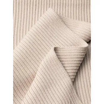 Šál Calvin Klein Patch Chunky Rib Cotton Scarf LV04D8055G Béžová OS