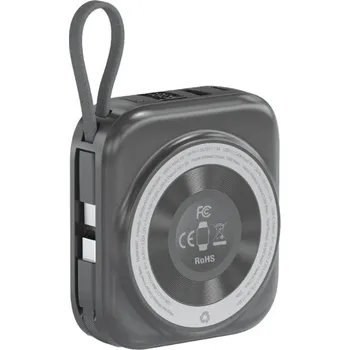 Powerbanka Choetech 10000mAh LED display Dual Type-c Cable Out power bank for Mobile and Apple watch-Grey