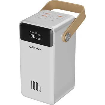 Powerbanka Canyon PB-610, 60000 mAh PD 100W, white