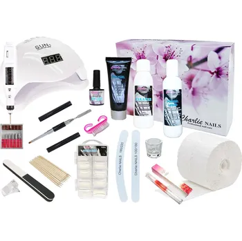 Startovací sada na Polygel nehty XXXL 48W s bruskou 10W