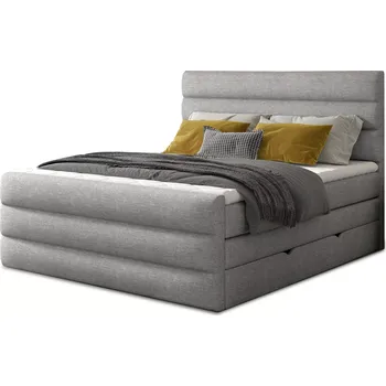 Postel Dvoulůžková boxspringová postel Cande 180x200 Sawana 21 šedá