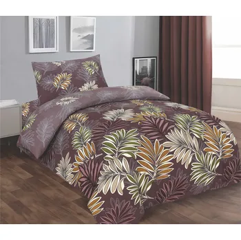 Povlečení Jahu Modern House Almira hnědá mikrosaténové povlečení Rozměr: 1x 70 x 90 a 1x 140 x 200 cm