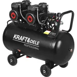 Kraft-Dele Profesionální bezolejový kompresor 100 l, 2 × 2200w, tichý provoz KD4083
