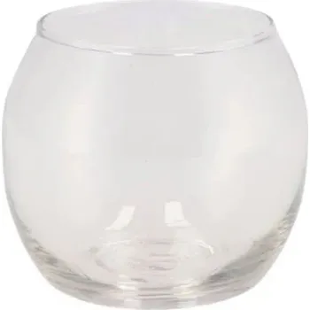 Váza Baňatá skleněná váza Sphere transparent - Ø 8*7 cm