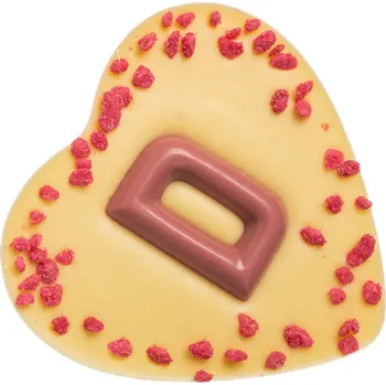 Čokoláda JANKOVO velké valentýnské srdíčko s iniciálou Druh čokolády: Bílá