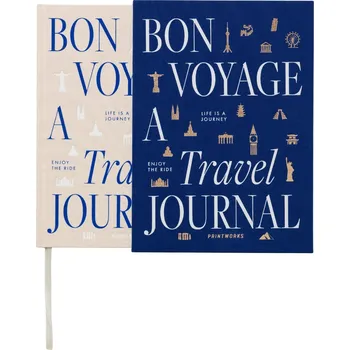 Diář Cestovní deník BON VOYAGE, modrá, Printworks