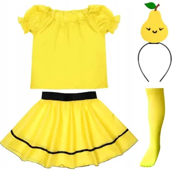 Karnevalový kostým KOSTÝM HRUŠKA SUKNĚ ČELENKA 134-140 5el